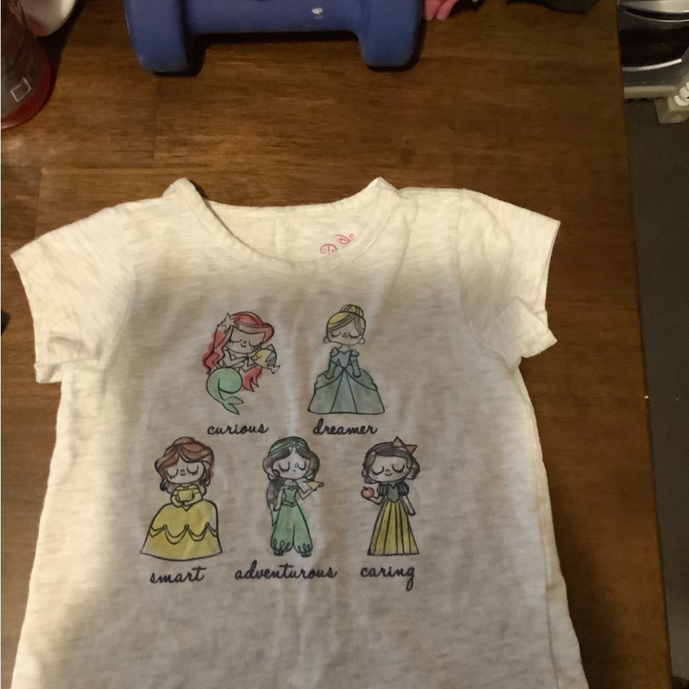 Gray T-Shirt with Cartoon Characters